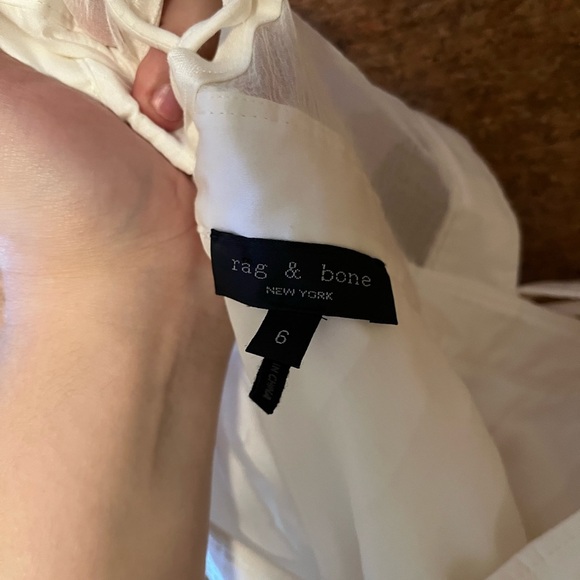 Rag & Bone Sabine Midi Dress in Marshmallow Size 6 - Picture 11 of 14